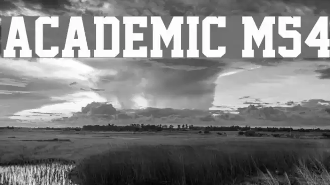 Academic M54 Font examples