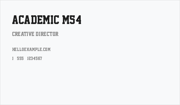 Academic M54 Business Card