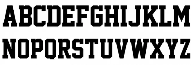 Academic M54 Schriftart Kleinbuchstaben