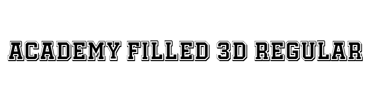 Academy Filled 3D Regular  नि: शुल्क फ़ॉन्ट्स डाउनलोड