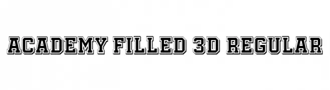 Academy Filled 3D Regular  Fuentes Gratis Descargar