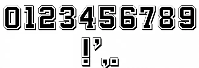 Academy Filled 3D Regular Font OTHER CHARS