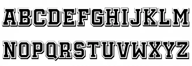 Academy Filled 3D Regular Шрифта ВЕРХНИЙ