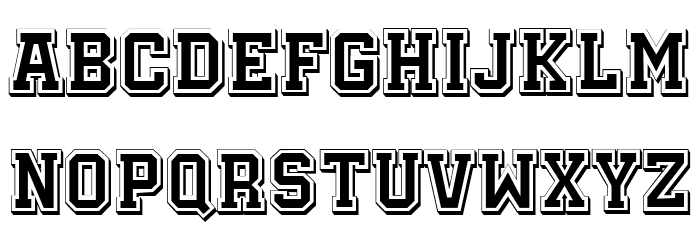 Academy Filled 3D Regular Font LOWERCASE