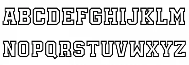 Academy Regular خط أحرف صغيرة