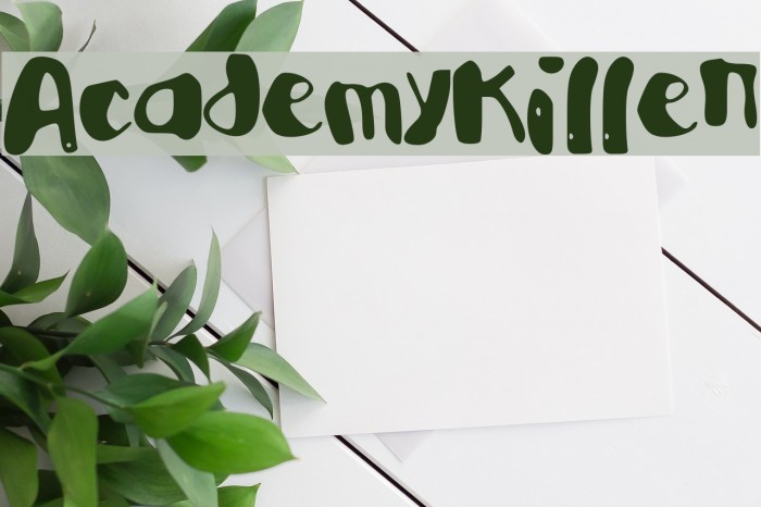 AcademyKiller Font examples
