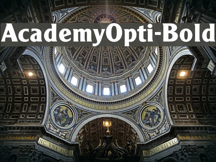 AcademyOpti-Bold Font examples