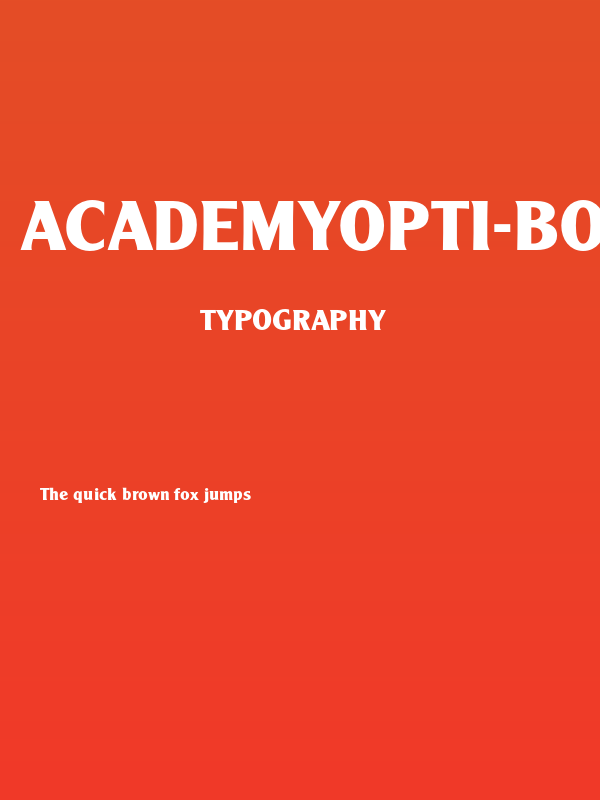 AcademyOpti-Bold Poster