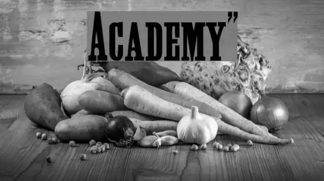 Academy!` フォント examples