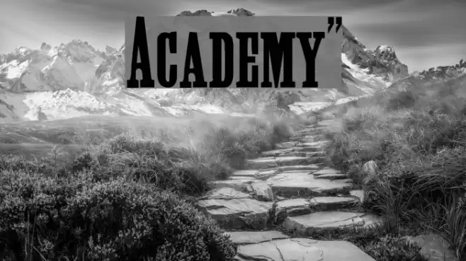 Academy!` フォント examples