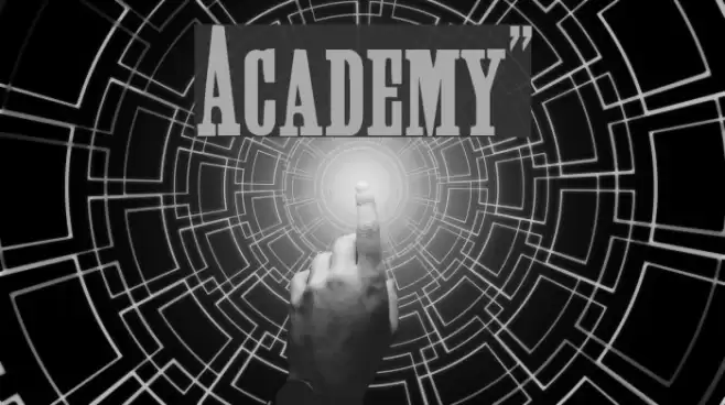 Academy!` フォント examples