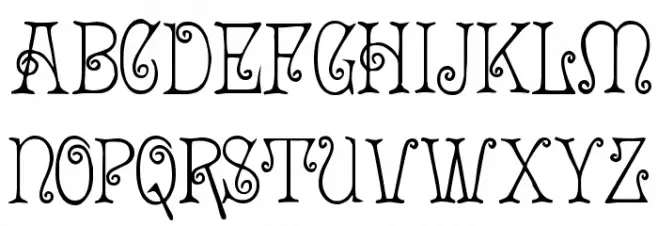 Acadian!` Schriftart Groß