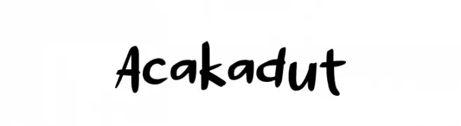 Acakadut  नि: शुल्क फ़ॉन्ट्स डाउनलोड