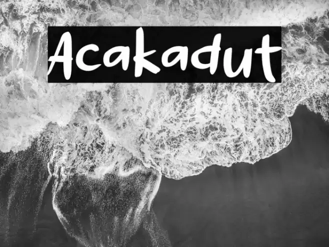 Acakadut Font examples