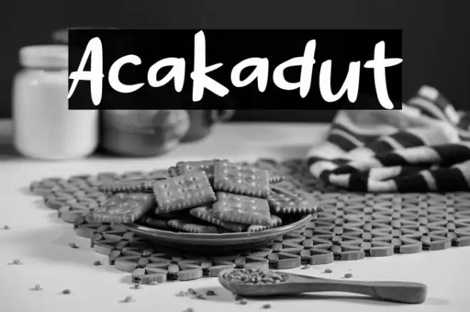 Acakadut Font examples