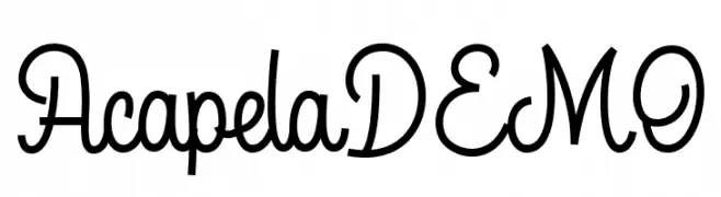 AcapelaDEMO  Frei Schriftart Herunterladen