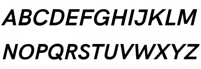Acari Sans Bold Italic Schriftart Groß