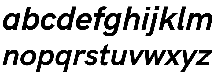 Acari Sans Bold Italic Font LOWERCASE