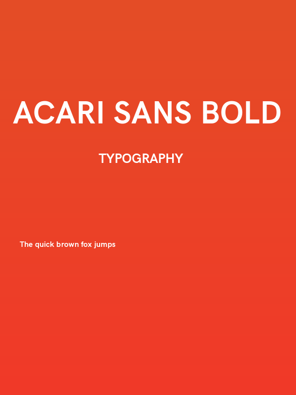 Acari Sans Bold Poster