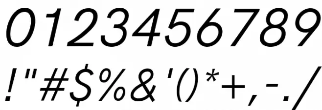 Acari Sans Italic Font OTHER CHARS