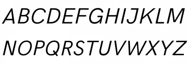 Acari Sans Italic Font UPPERCASE