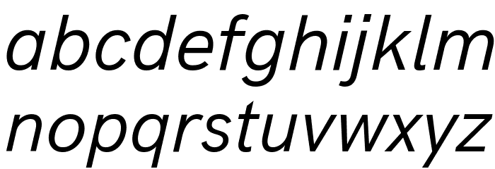 Acari Sans Italic Font LOWERCASE