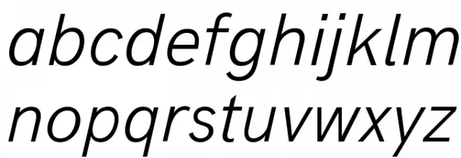 Acari Sans Light Italic Font Litere mici