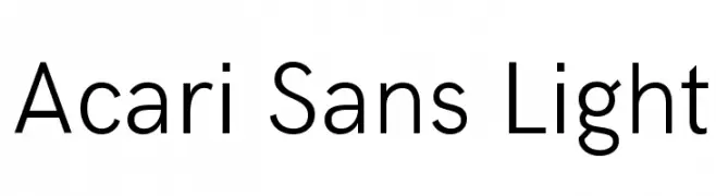 Acari Sans Light  Frei Schriftart Herunterladen