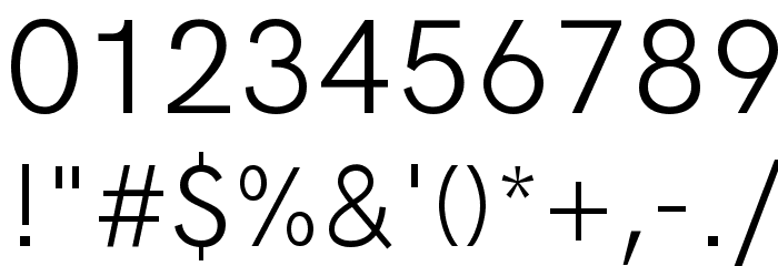 Acari Sans Light Font OTHER CHARS