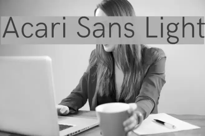 Acari Sans Light Font examples
