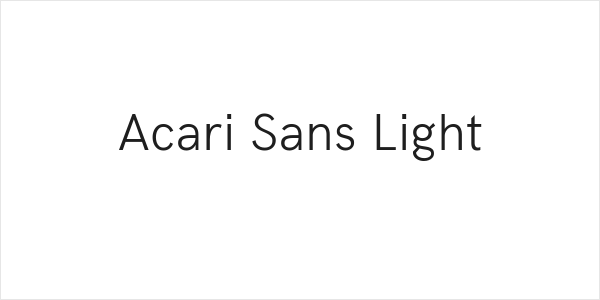 Acari Sans Light Logo