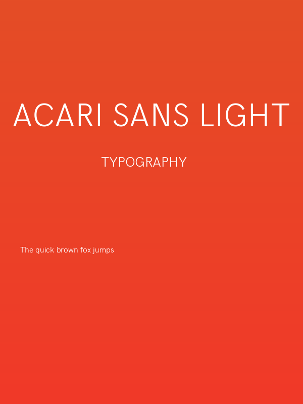 Acari Sans Light Poster