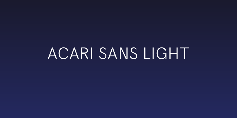 Acari Sans Light Social Header