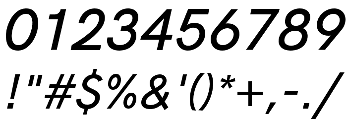 Acari Sans Medium Italic Font OTHER CHARS