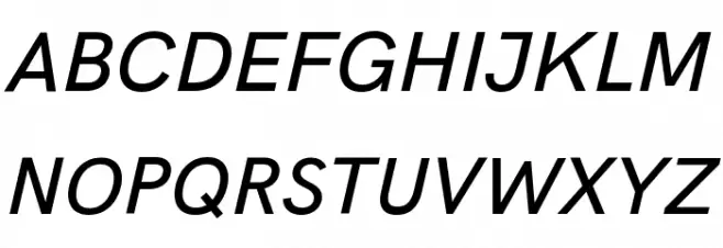 Acari Sans Medium Italic Font UPPERCASE