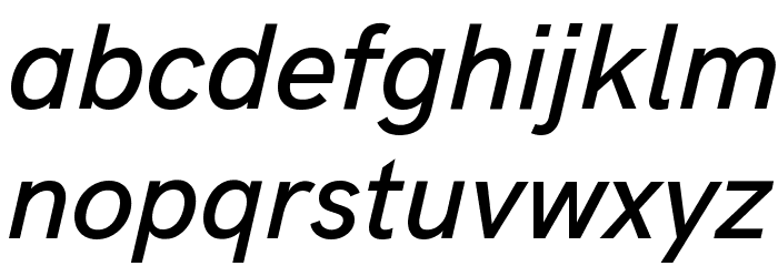 Acari Sans Medium Italic Font LOWERCASE