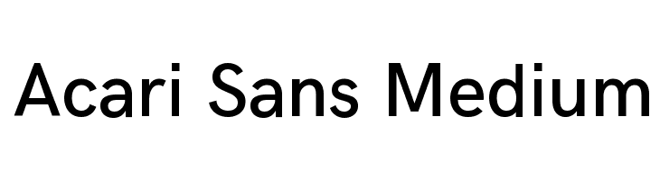 Acari Sans Medium Font