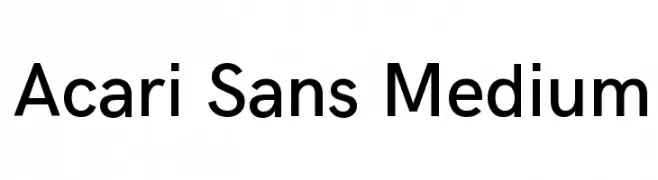 Acari Sans Medium  Frei Schriftart Herunterladen