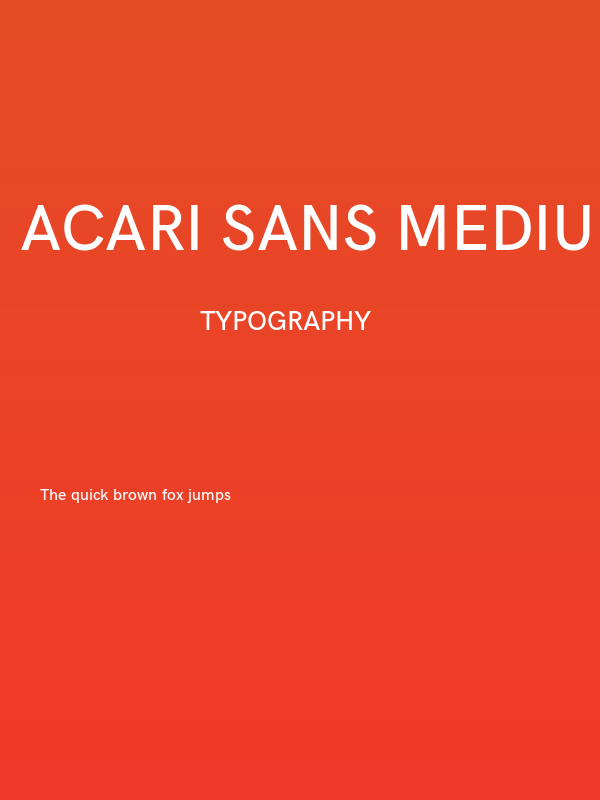 Acari Sans Medium Poster
