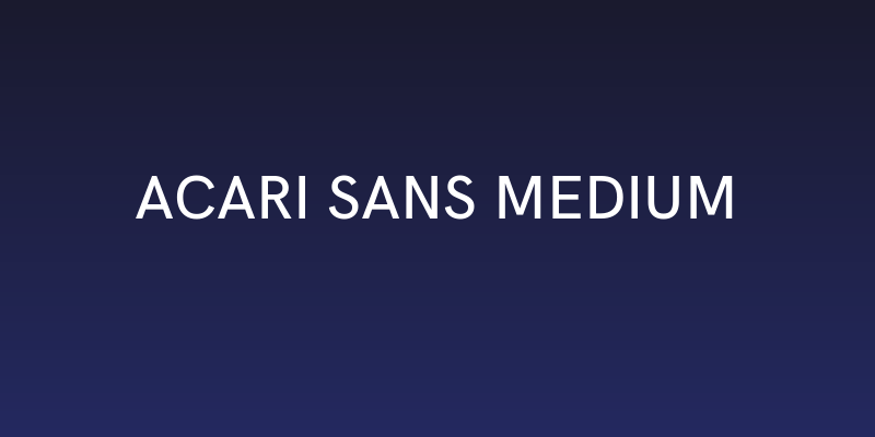 Acari Sans Medium Social Header