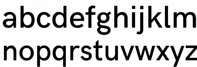 Acari Sans Medium Schriftart Kleinbuchstaben
