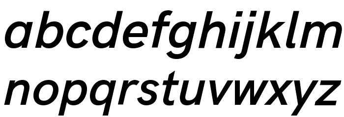Acari Sans SemiBold Italic Font LOWERCASE