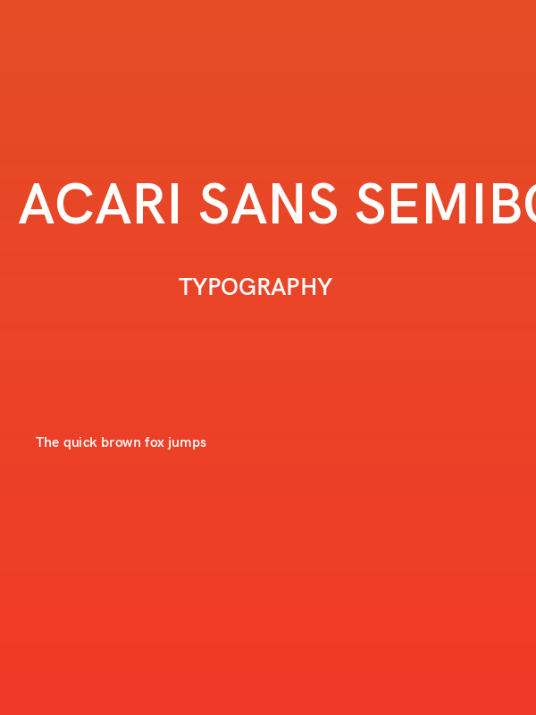 Acari Sans SemiBold Poster