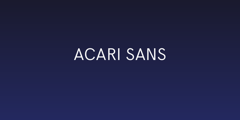 Acari Sans Social Header