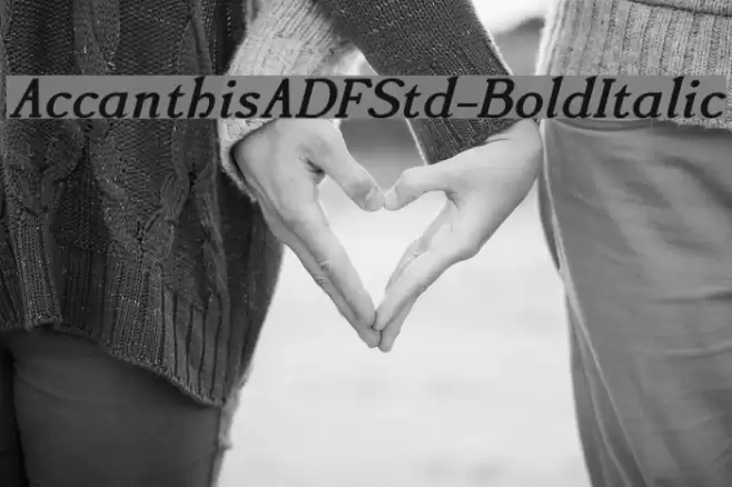AccanthisADFStd-BoldItalic फ़ॉन्ट examples