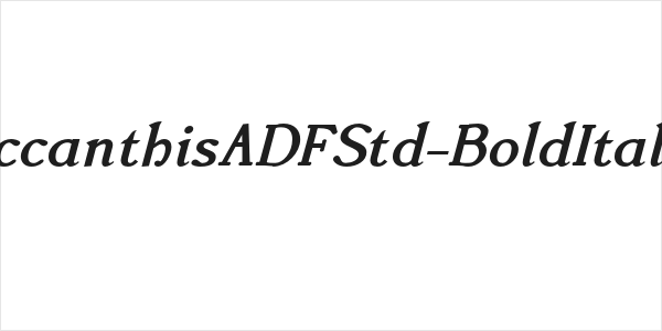 AccanthisADFStd-BoldItalic Logo