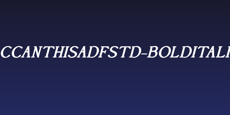 AccanthisADFStd-BoldItalic Social Header