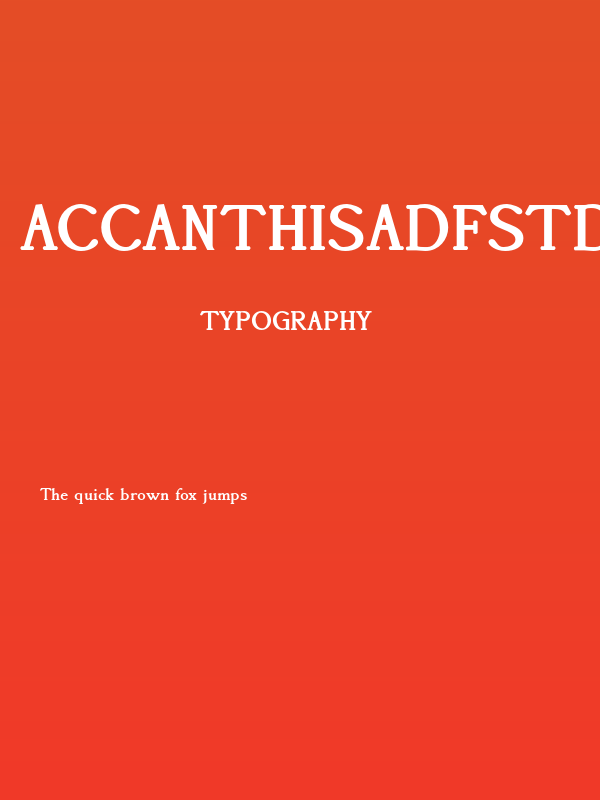 AccanthisADFStd-Bold Poster