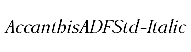 AccanthisADFStd-Italic Font