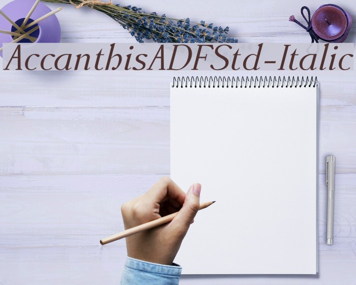 AccanthisADFStd-Italic Font examples